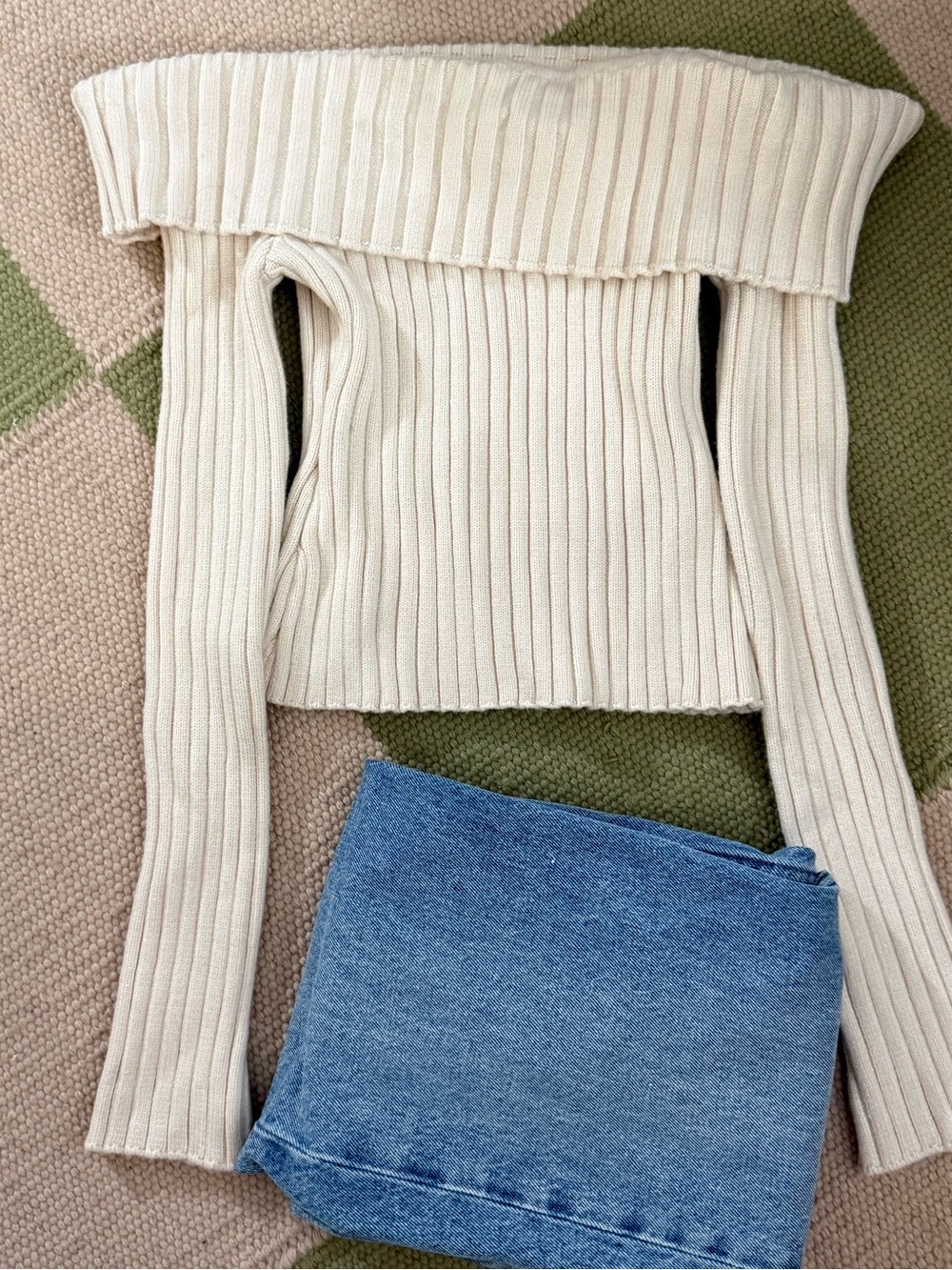 danielle guizio off shoulder sweater